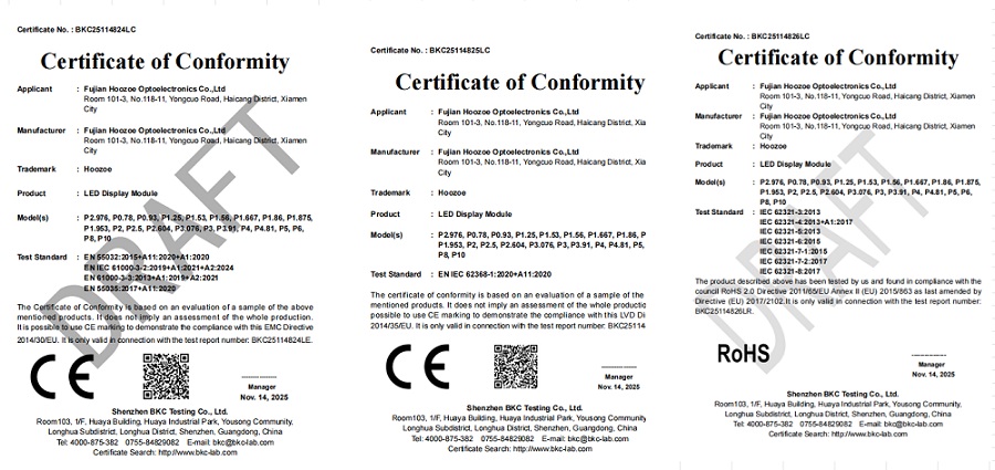 LED display screen module CE certification