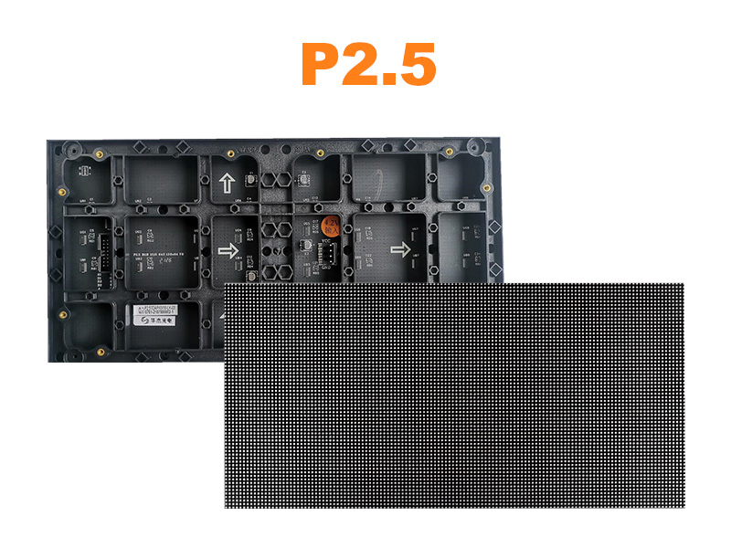 Водонепроницаемый светодиодный дисплей P2.5 GOB для внутреннего использования, полноцветный, 320x160 мм, шаг пикселя 1/32, 2,5 мм.